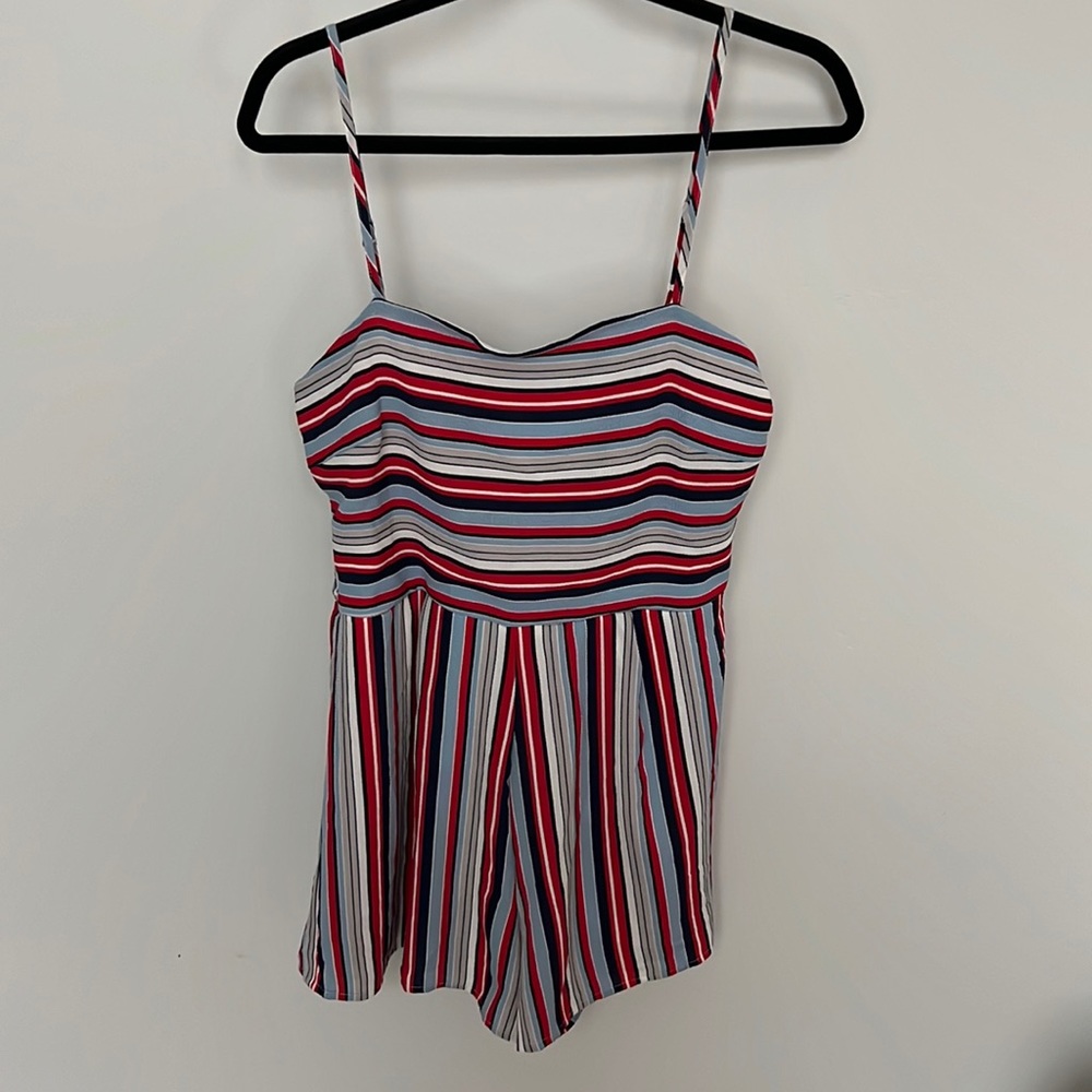 Women’s red white and blue romper